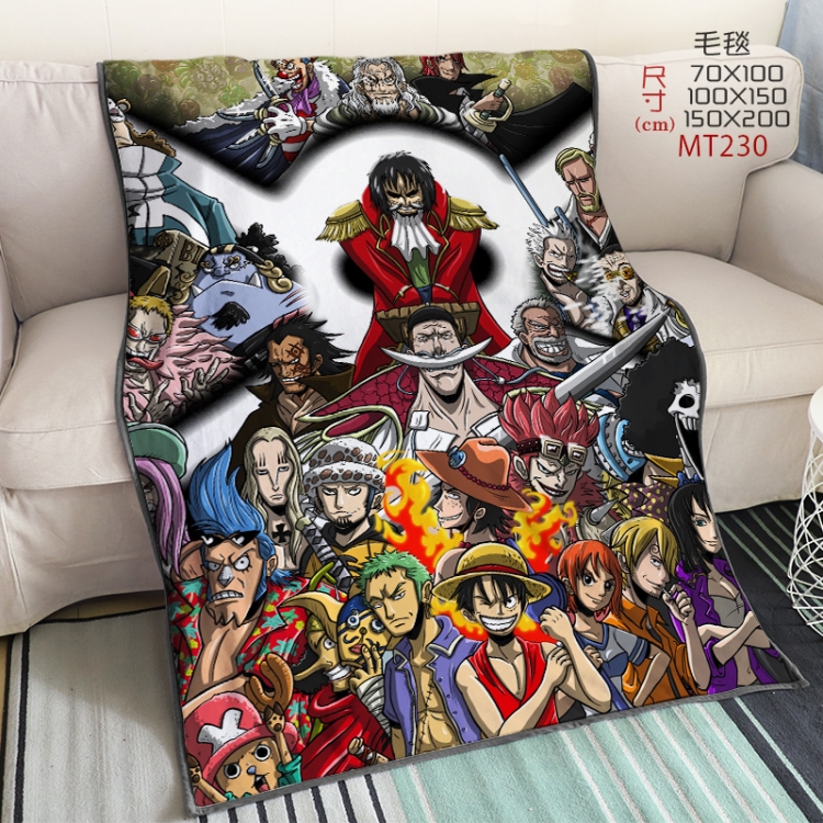 One Piece Anime oversized mink flannel blanket 150X200CM customizable