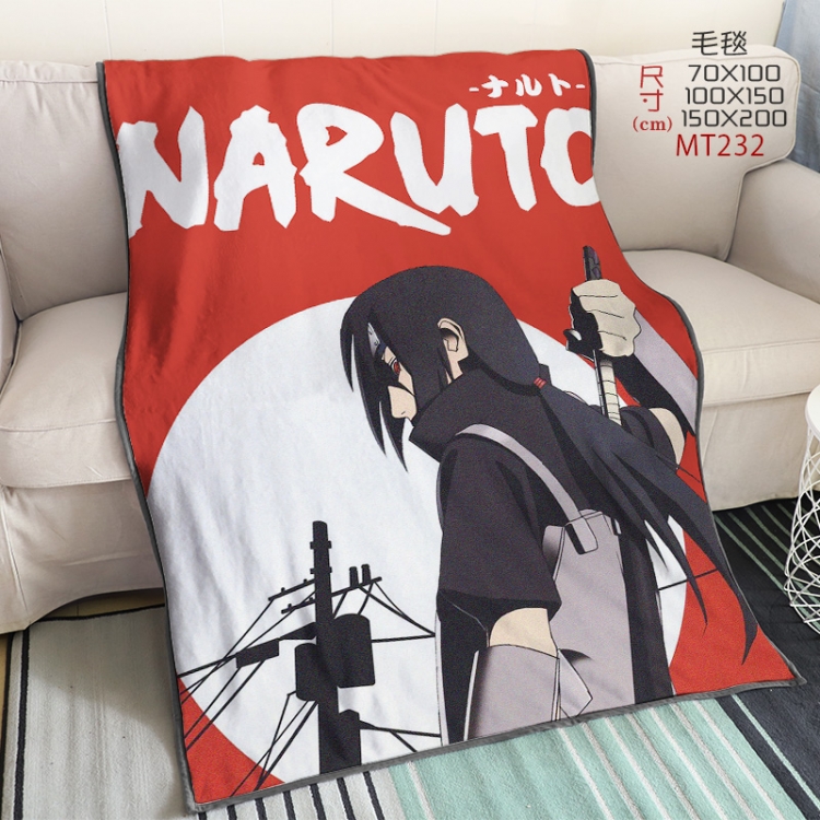 Naruto Anime oversized mink flannel blanket 150X200CM customizable