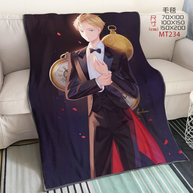 SPY×FAMILY  Anime oversized mink flannel blanket 150X200CM customizable