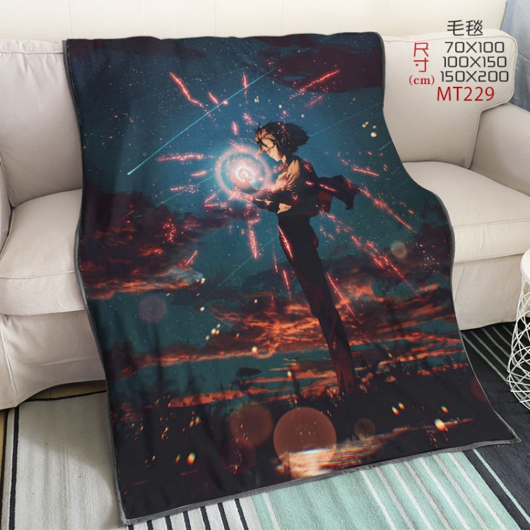 Howls Moving Castle Anime oversized mink flannel blanket 150X200CM customizable