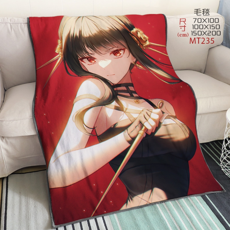 SPY×FAMILY  Anime oversized mink flannel blanket 150X200CM customizable