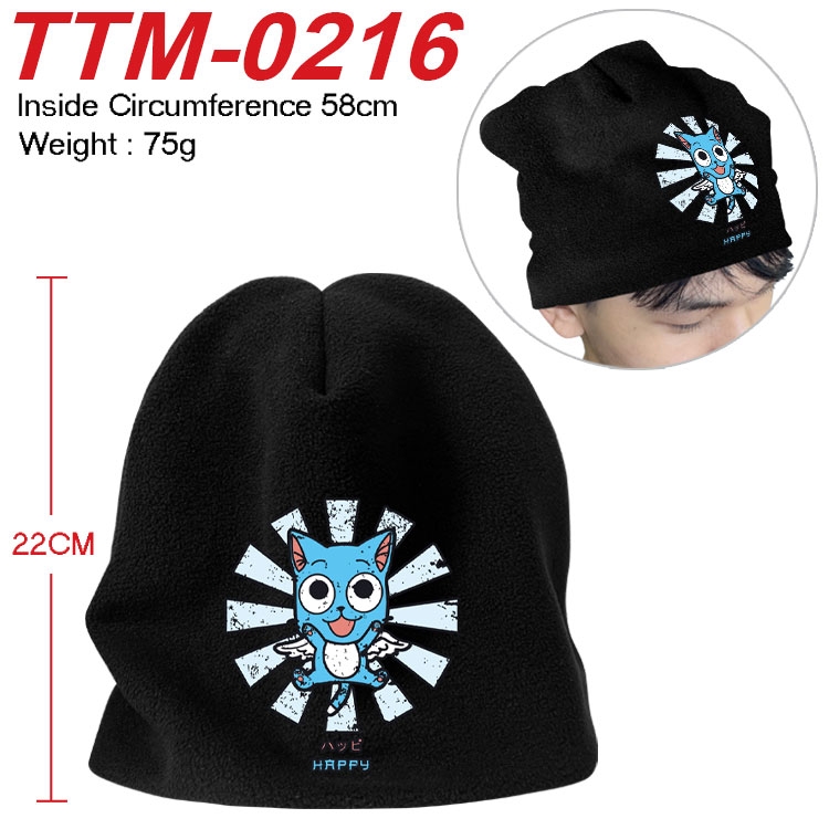 Fairy tail Printed plush cotton hat with a hat circumference of 58cm (adult size) TTM-0216
