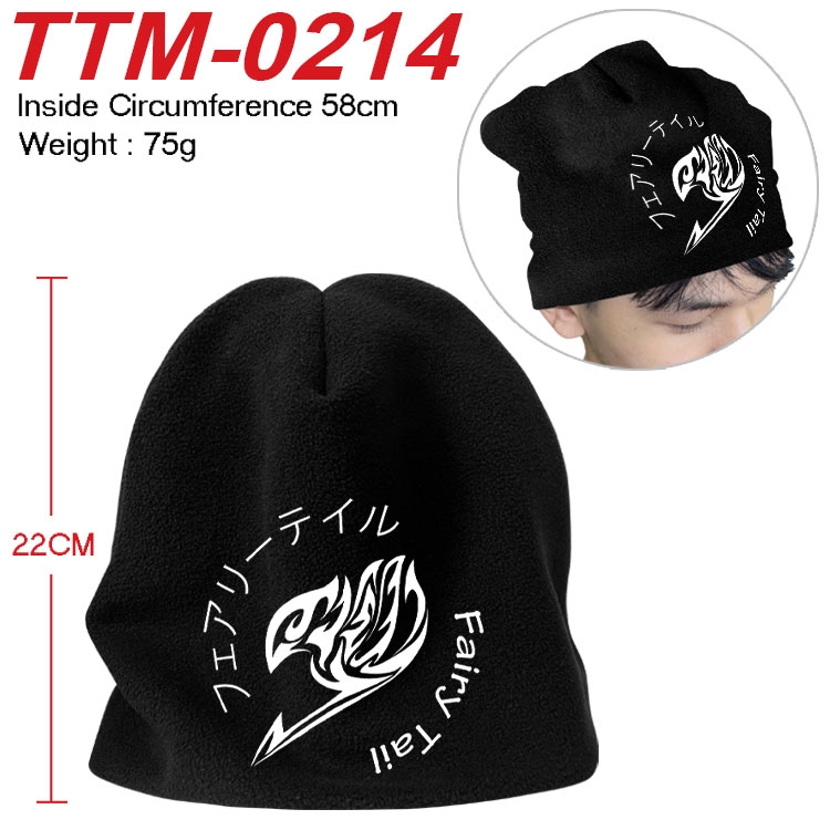 Fairy tail Printed plush cotton hat with a hat circumference of 58cm (adult size)  TTM-0214
