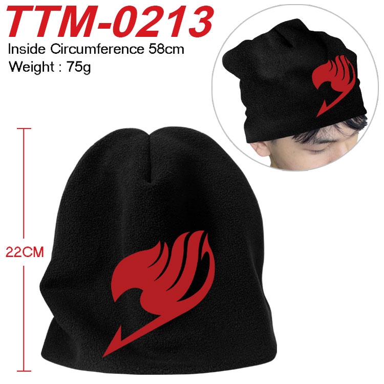 Fairy tail Printed plush cotton hat with a hat circumference of 58cm (adult size)  TTM-0213