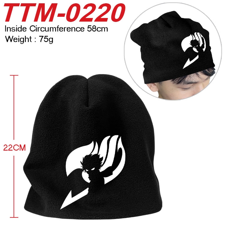 Fairy tail Printed plush cotton hat with a hat circumference of 58cm (adult size) TTM-0220