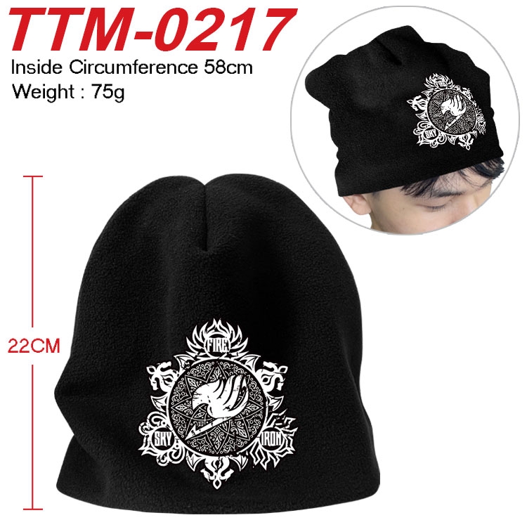 Fairy tail Printed plush cotton hat with a hat circumference of 58cm (adult size) TTM-0217