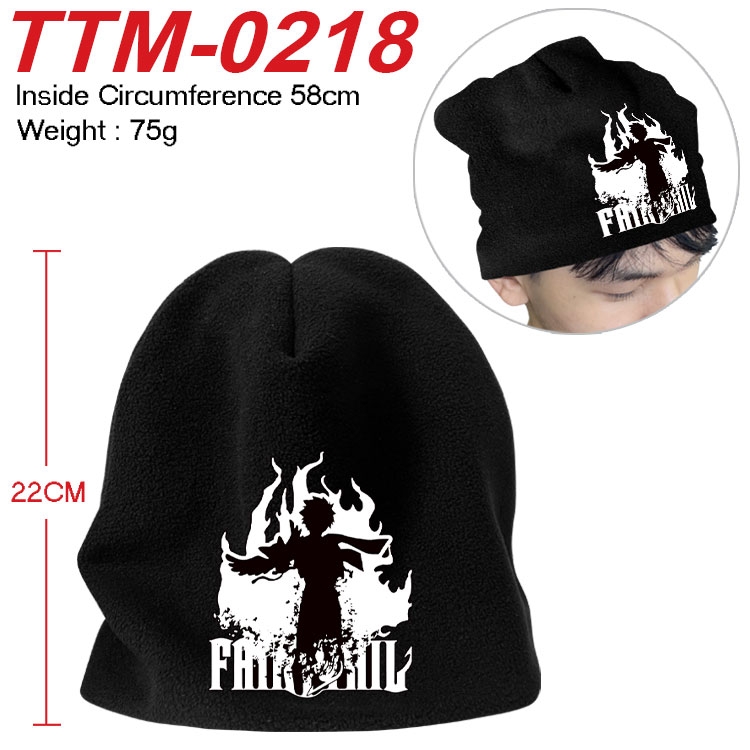 Fairy tail Printed plush cotton hat with a hat circumference of 58cm (adult size)  TTM-0218