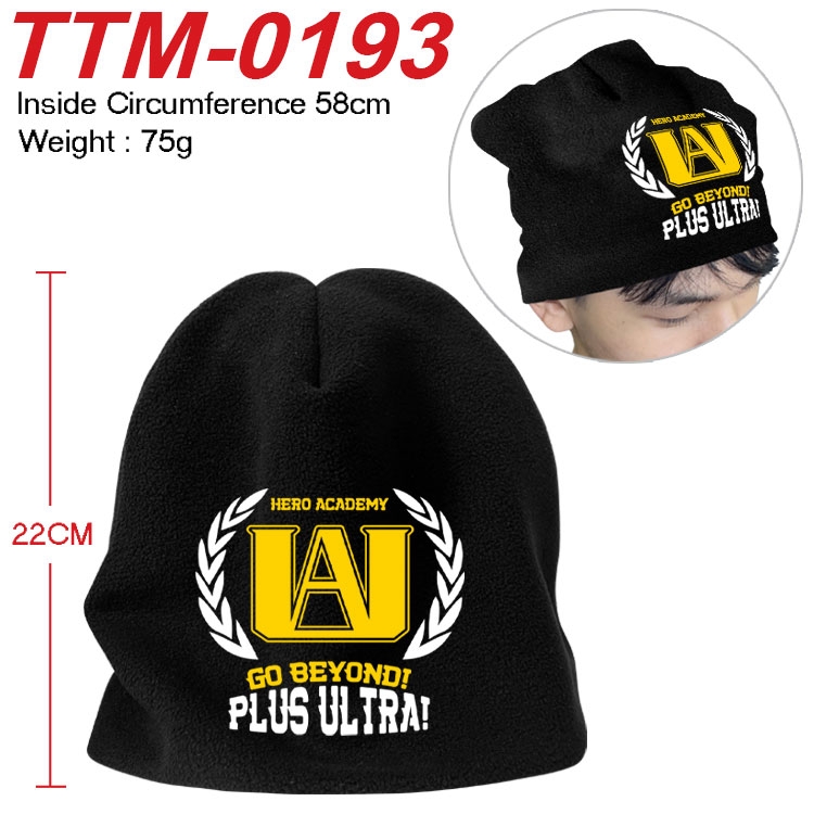 My Hero Academia Printed plush cotton hat with a hat circumference of 58cm (adult size) TTM-0193