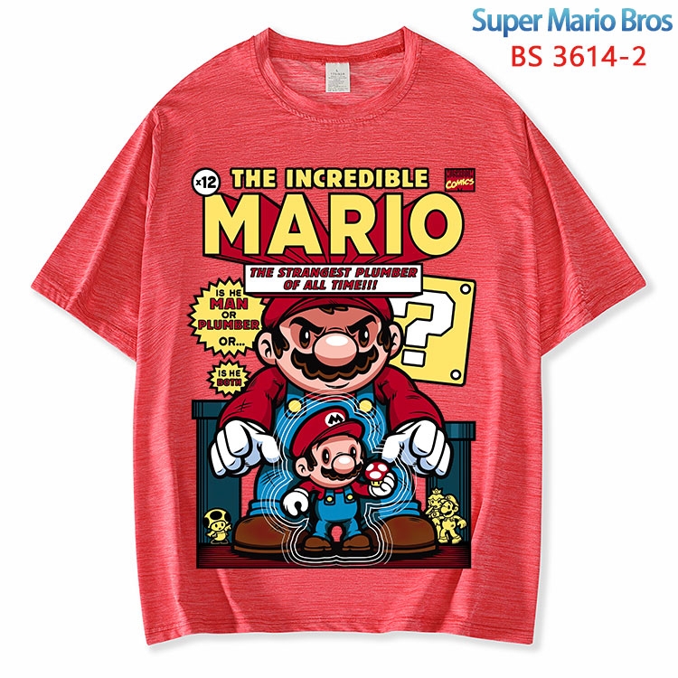 Super Mario  ice silk cotton loose and comfortable T-shirt from XS to 5XL BS-3614-2