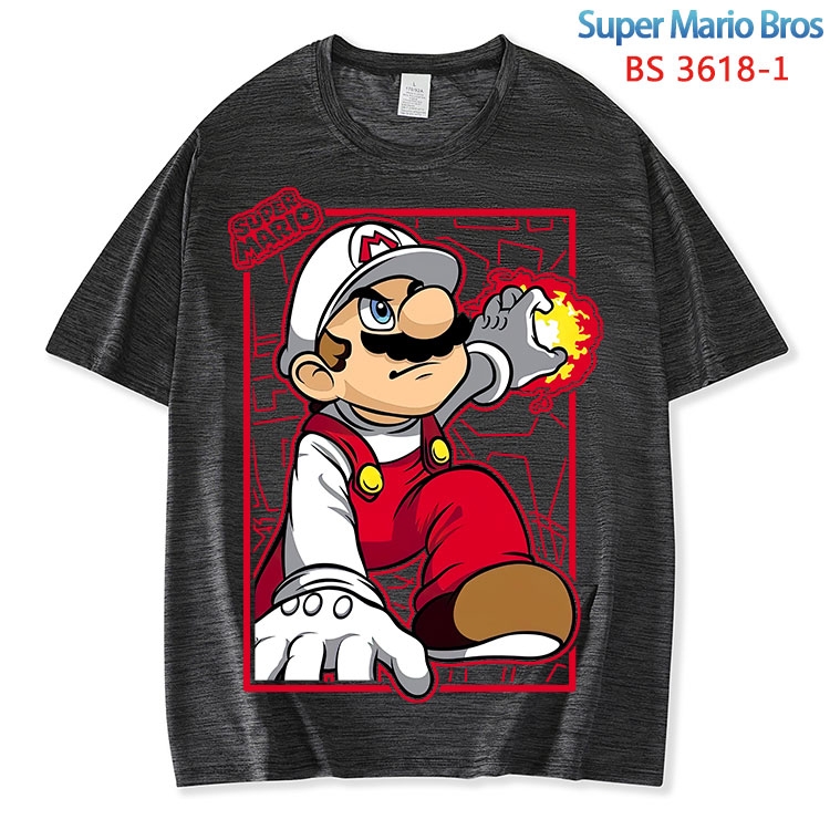 Super Mario  ice silk cotton loose and comfortable T-shirt from XS to 5XL BS-3618-1
