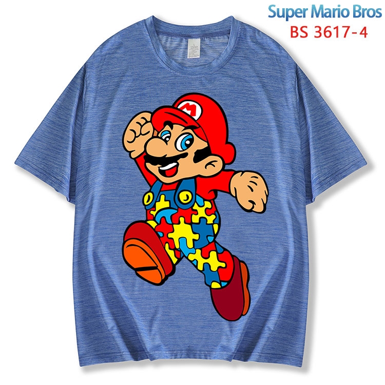 Super Mario  ice silk cotton loose and comfortable T-shirt from XS to 5XL BS-3617-4