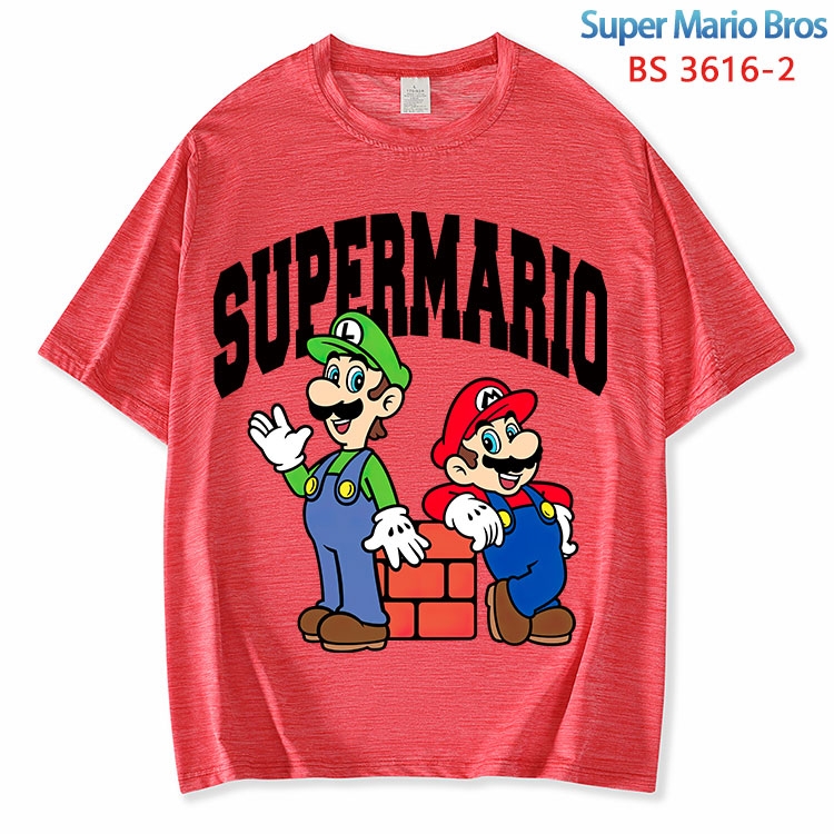 Super Mario  ice silk cotton loose and comfortable T-shirt from XS to 5XL  BS-3616-2