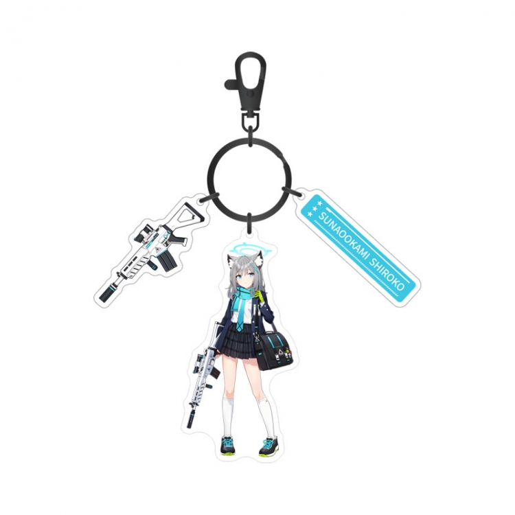 Blue Archive Anime surrounding sandwich acrylic 3 pendant keychain pendant price for 5 pcs