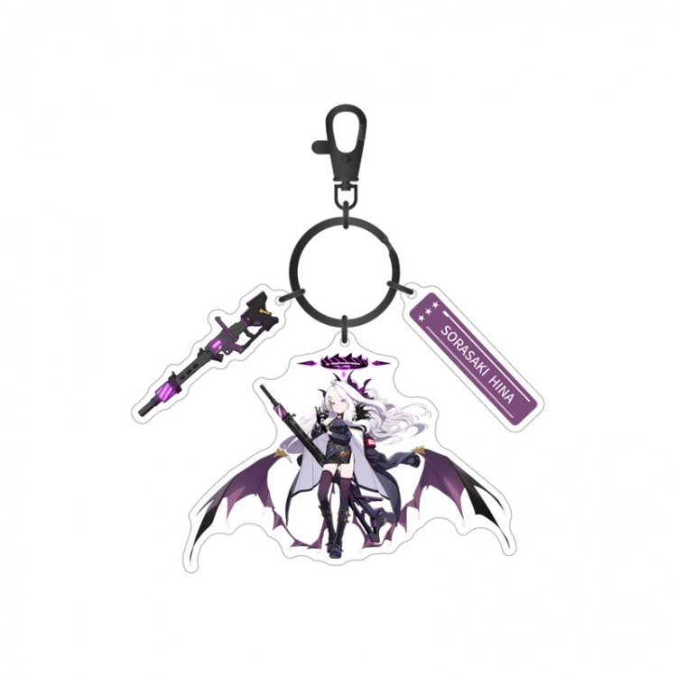 Blue Archive Anime surrounding sandwich acrylic 3 pendant keychain pendant price for 5 pcs