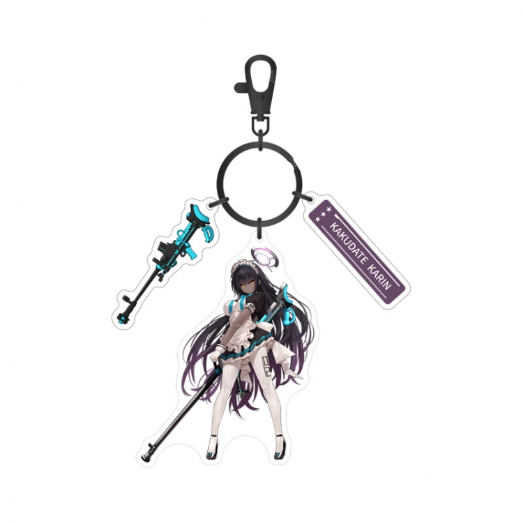 Blue Archive Anime surrounding sandwich acrylic 3 pendant keychain pendant price for 5 pcs