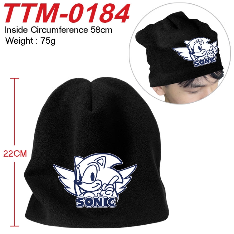 Sonic The Hedgehog Printed plush cotton hat with a hat circumference of 58cm (adult size) TM-0184