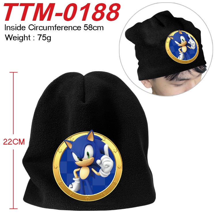 Sonic The Hedgehog Printed plush cotton hat with a hat circumference of 58cm (adult size)  TTM-0188