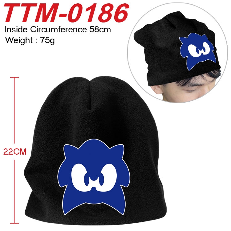 Sonic The Hedgehog Printed plush cotton hat with a hat circumference of 58cm (adult size) TTM-0186