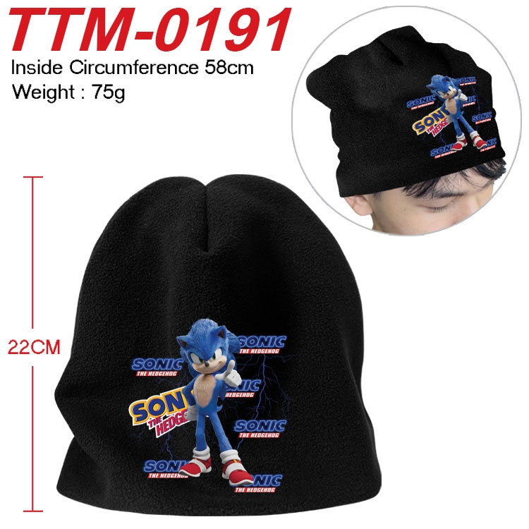 Sonic The Hedgehog Printed plush cotton hat with a hat circumference of 58cm (adult size)  TTM-0191