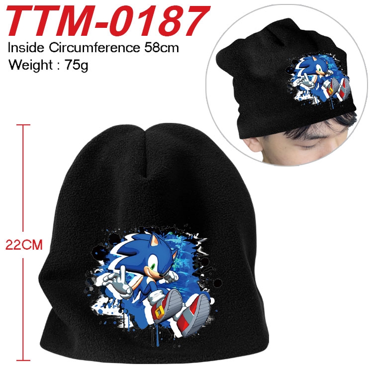 Sonic The Hedgehog Printed plush cotton hat with a hat circumference of 58cm (adult size)  TTM-0187