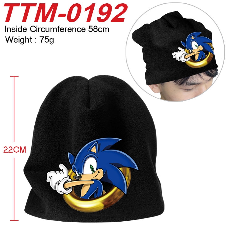 Sonic The Hedgehog Printed plush cotton hat with a hat circumference of 58cm (adult size)  TTM-0192