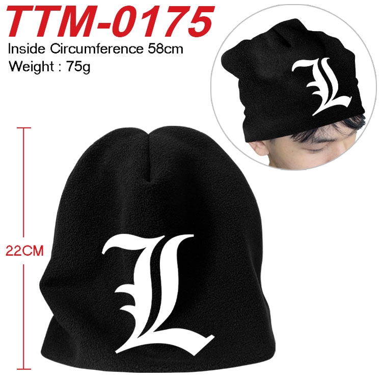 Death note Printed plush cotton hat with a hat circumference of 58cm (adult size) TTM-0175