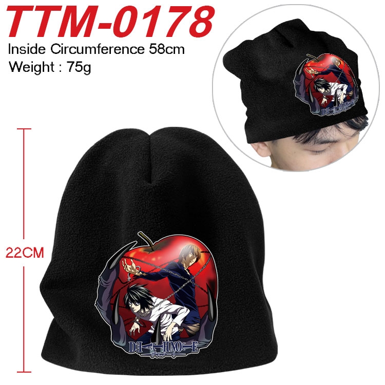 Death note Printed plush cotton hat with a hat circumference of 58cm (adult size) TTM-0178