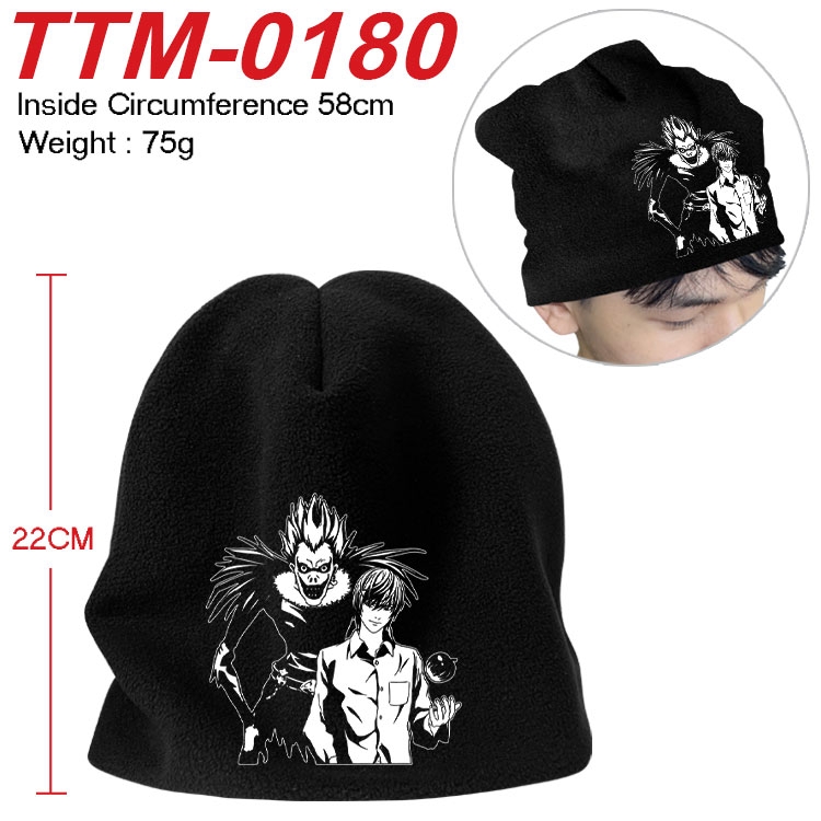 Death note Printed plush cotton hat with a hat circumference of 58cm (adult size) TTM-0180
