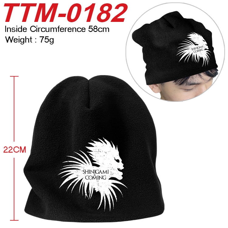 Death note Printed plush cotton hat with a hat circumference of 58cm (adult size) TTM-0182