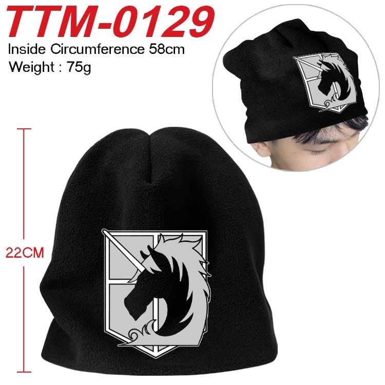 Shingeki no Kyojin Printed plush cotton hat with a hat circumference of 58cm (adult size)  TTM-0129