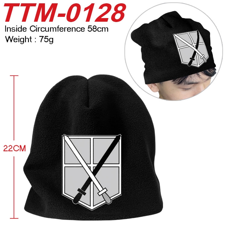 Shingeki no Kyojin Printed plush cotton hat with a hat circumference of 58cm (adult size)  TTM-0128