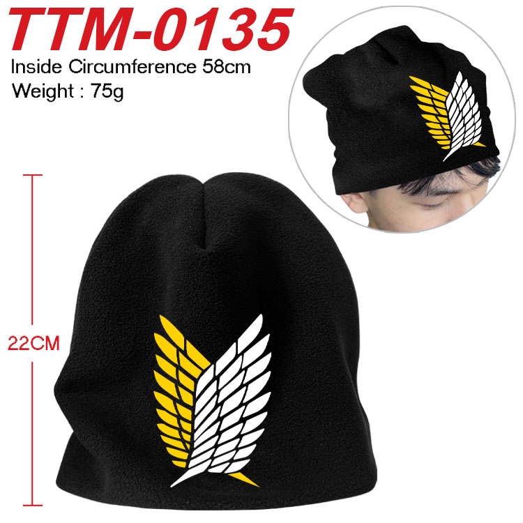 Shingeki no Kyojin Printed plush cotton hat with a hat circumference of 58cm (adult size)  TTM-0135