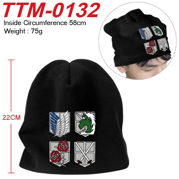 Shingeki no Kyojin Printed plush cotton hat with a hat circumference of 58cm (adult size)  TTM-0132