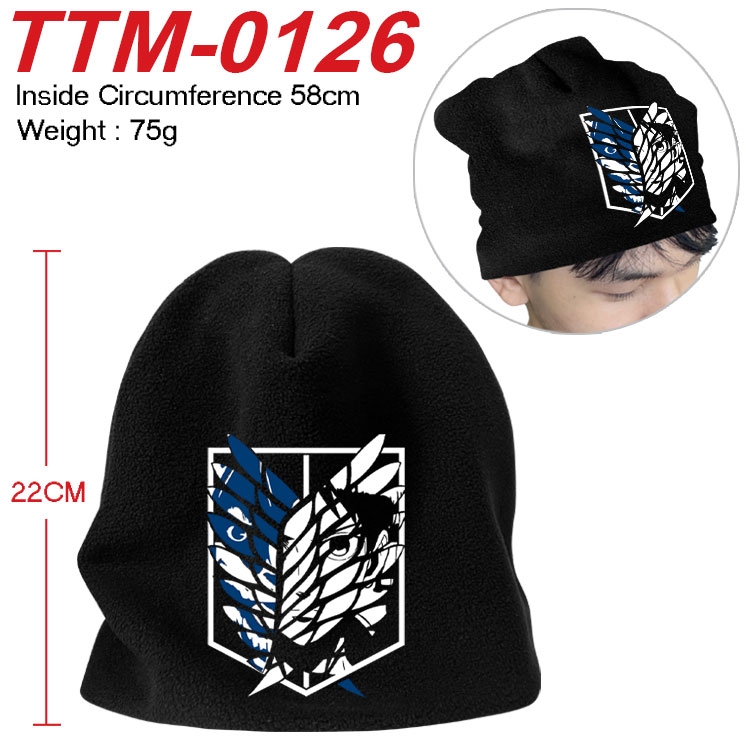 Shingeki no Kyojin Printed plush cotton hat with a hat circumference of 58cm (adult size) TTM-0126