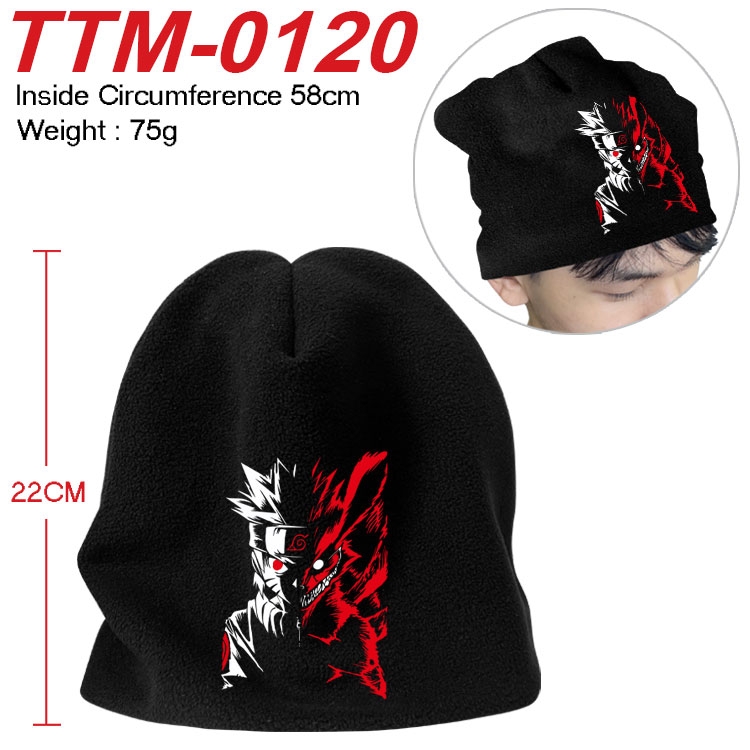 Naruto Printed plush cotton hat with a hat circumference of 58cm (adult size) TTM-0120