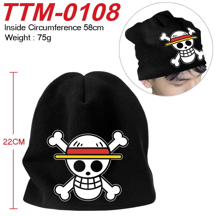 One Piece Printed plush cotton hat with a hat circumference of 58cm (adult size)  TTM-0108