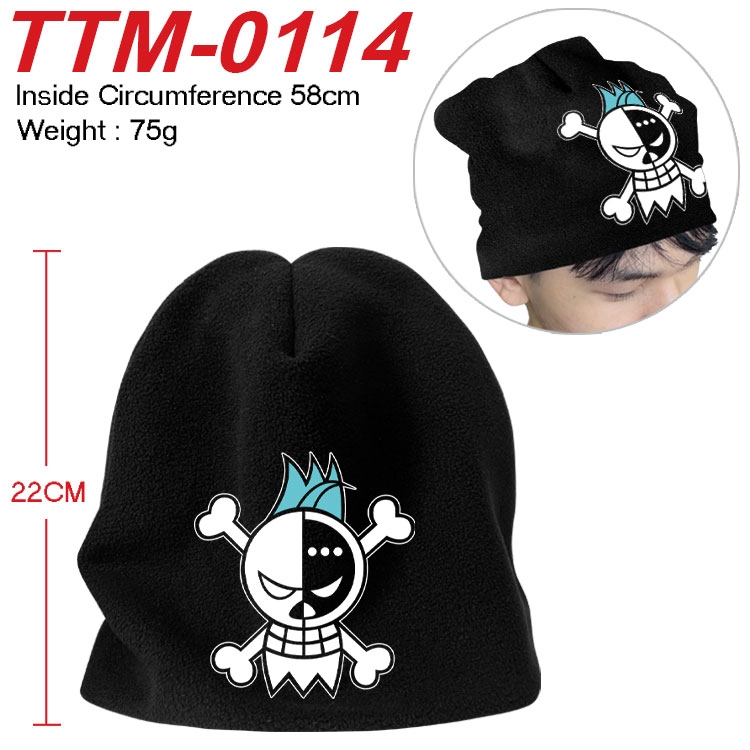 One Piece Printed plush cotton hat with a hat circumference of 58cm (adult size)  TTM-0114