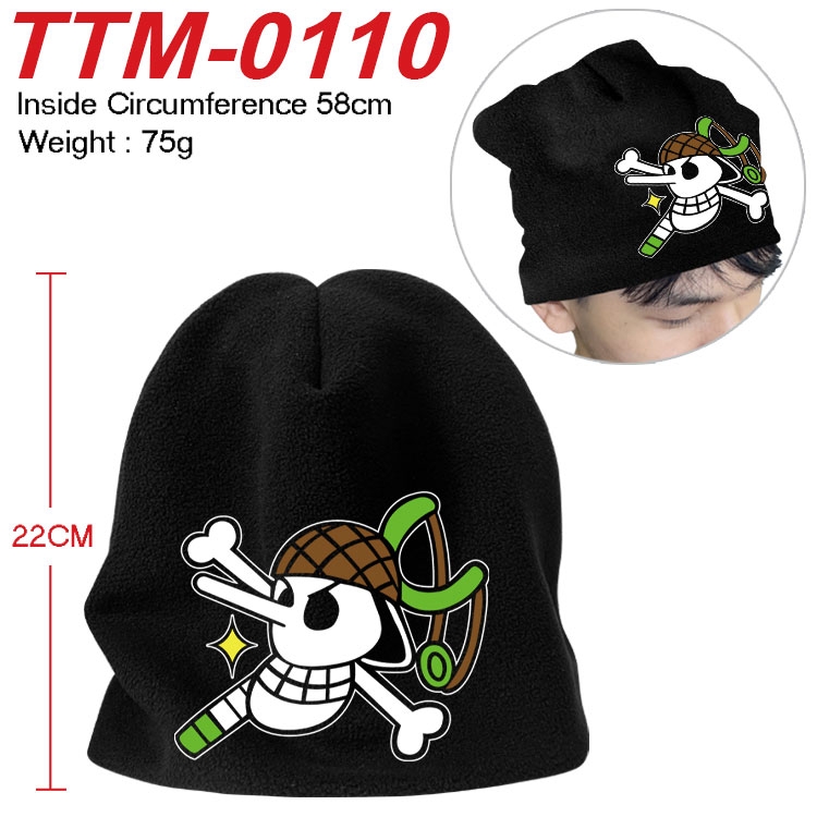 One Piece Printed plush cotton hat with a hat circumference of 58cm (adult size) TTM-0110