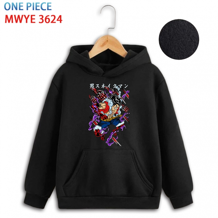 One Piece Anime surrounding childrens pure cotton patch pocket hoodie 80 90 100 110 120 130 140 for children  MWYE-3624