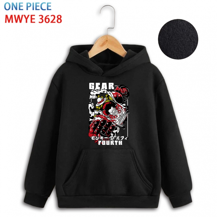 One Piece Anime surrounding childrens pure cotton patch pocket hoodie 80 90 100 110 120 130 140 for children MWYE-3628