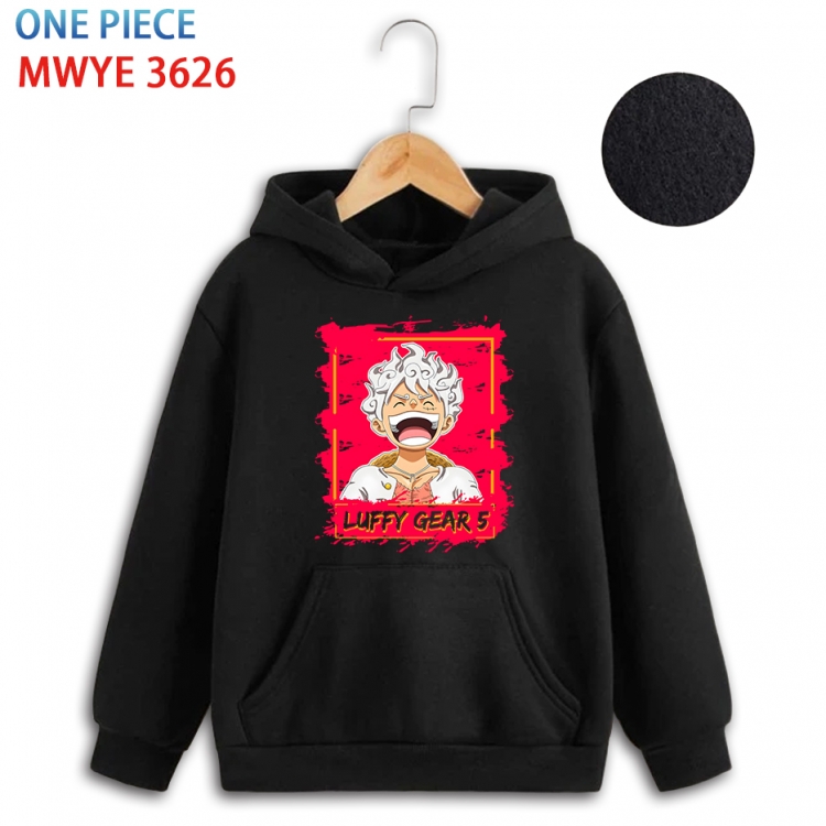 One Piece Anime surrounding childrens pure cotton patch pocket hoodie 80 90 100 110 120 130 140 for children  MWYE-3626