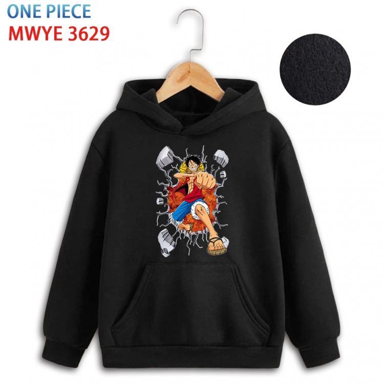 One Piece Anime surrounding childrens pure cotton patch pocket hoodie 80 90 100 110 120 130 140 for children  MWYE-3629