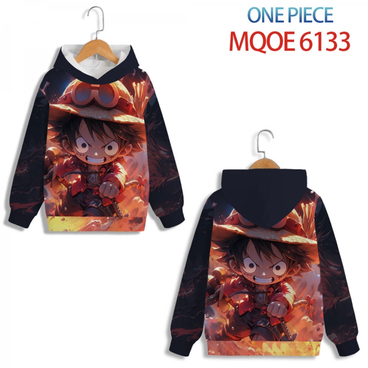One Piece  Anime Surrounding Childrens Full Color Patch Pocket Hoodie 80 90 100 110 120 130 140 for children MQOE 6133