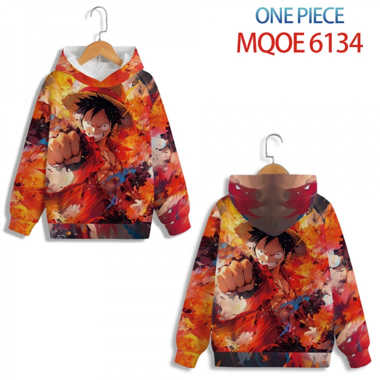 One Piece  Anime Surrounding Childrens Full Color Patch Pocket Hoodie 80 90 100 110 120 130 140 for children MQOE 6134