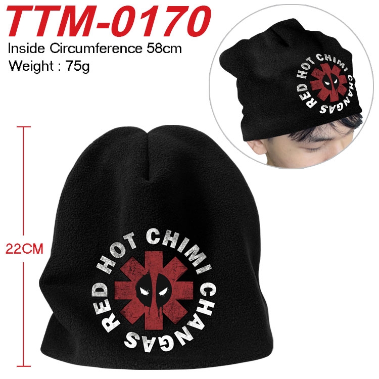 Superhero Printed plush cotton hat with a hat circumference of 58cm (adult size) TTM-0170