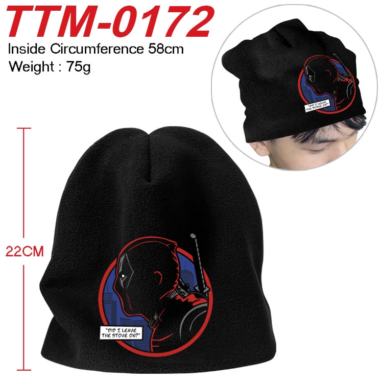 Superhero Printed plush cotton hat with a hat circumference of 58cm (adult size) TTM-0172