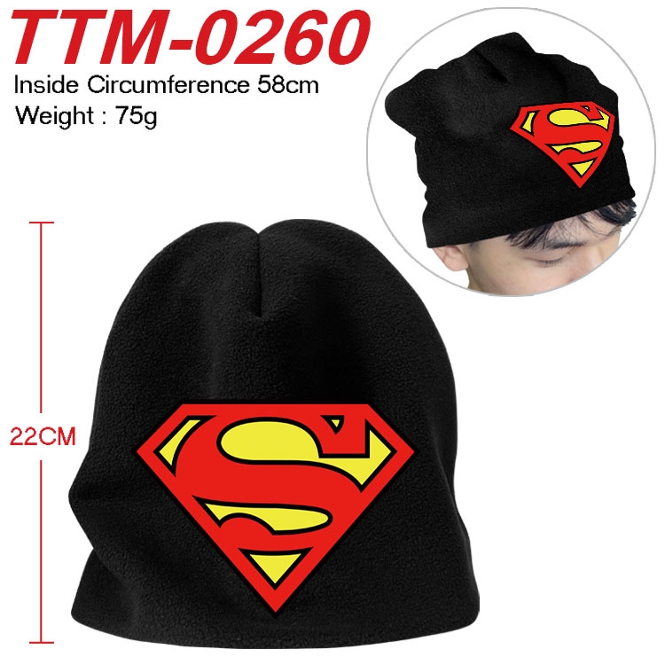 Superhero Printed plush cotton hat with a hat circumference of 58cm (adult size) TTM-0260