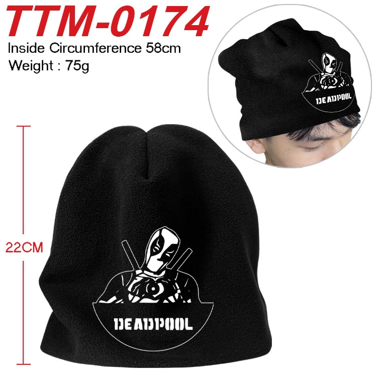 Superhero Printed plush cotton hat with a hat circumference of 58cm (adult size)  TTM-0174