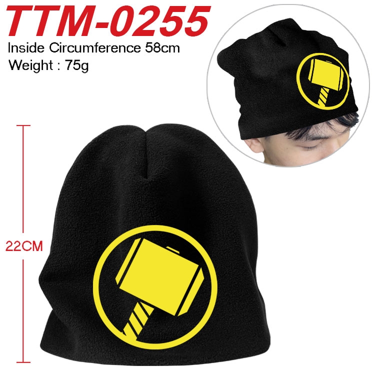 Superhero Printed plush cotton hat with a hat circumference of 58cm (adult size)  TTM-0255