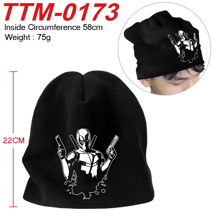 Superhero Printed plush cotton hat with a hat circumference of 58cm (adult size)  TTM-0173